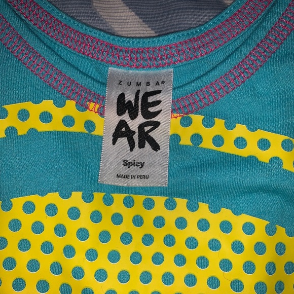 Zumba Hapiness High Neck Tank - Teal - Picture 2 of 5